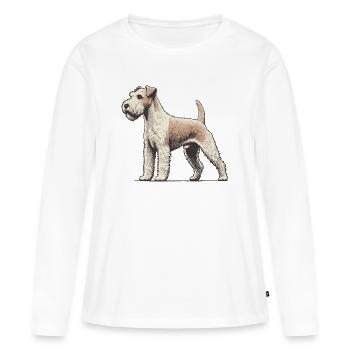 Terrier - T-shirt manches longues Premium bio Femme - blanc - Devant - Julia (174cm)