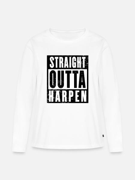 Straight outta Bochum Harpen Ruhrpott Ruhrgebiet - Frauen Premium Bio Langarmshirt - Weiß