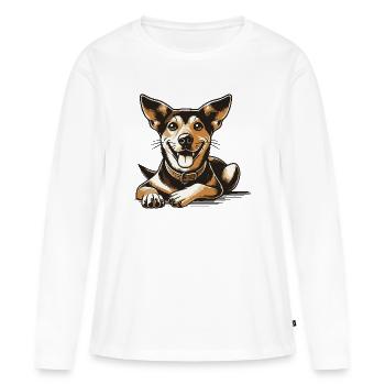 Carolina Dog - Women's Premium Organic Long Sleeve Shirt - white - Front - Julia (174cm)