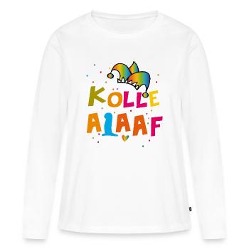 Kölle Alaaf Karneval - Frauen Premium Bio Langarmshirt - Weiß - Vorne - Julia (174cm)