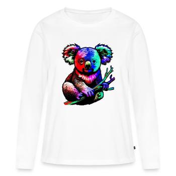 Koala - Frauen Premium Bio Langarmshirt - Weiß - Vorne - Julia (174cm)