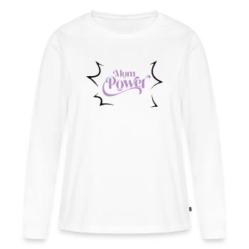 Mama-Macht - Frauen Premium Bio Langarmshirt - Weiß - Vorne - Julia (174cm)