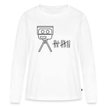 Speed - Women's Premium Organic Long Sleeve Shirt - white - Front - Julia (174cm)