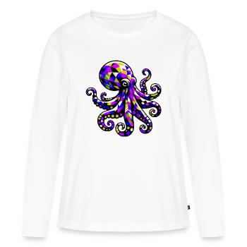 Krake - Frauen Premium Bio Langarmshirt - Weiß - Vorne - Julia (174cm)