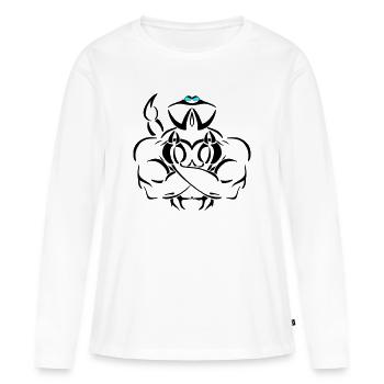Alpha scorpion Deluxe - T-shirt manches longues Premium bio Femme - blanc - Devant - Julia (174cm)