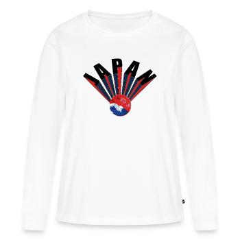 JAPON - T-shirt manches longues Premium bio Femme - blanc - Devant - Julia (174cm)