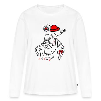 Fasching - Frauen Premium Bio Langarmshirt - Weiß - Vorne - Julia (174cm)