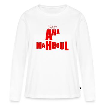 CRAZY MAHBOUL ANA - Women's Premium Organic Long Sleeve Shirt - white - Front - Julia (174cm)