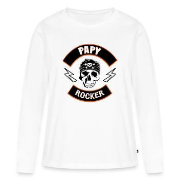 Grandpa rocker - Women's Premium Organic Long Sleeve Shirt - white - Front - Julia (174cm)