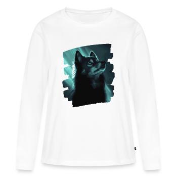 Finnish Lapphund - Women's Premium Organic Long Sleeve Shirt - white - Front - Julia (174cm)