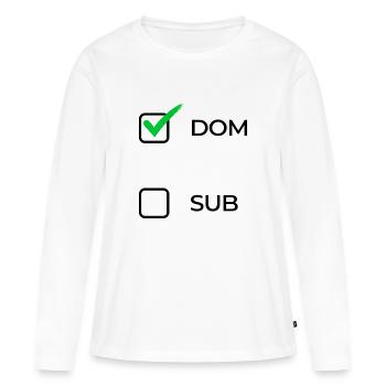 Choix dom - T-shirt manches longues Premium bio Femme - blanc - Devant - Julia (174cm)