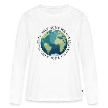 La seule maison que nous ayons ! - T-shirt manches longues Premium bio Femme - blanc - Devant - Julia (174cm)