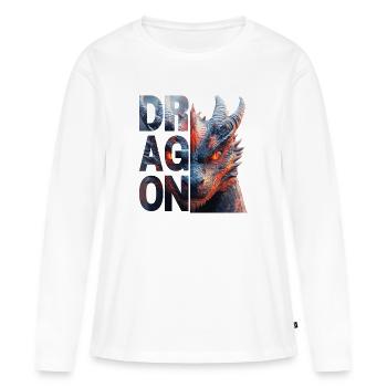 Dragon - Frauen Premium Bio Langarmshirt - Weiß - Vorne - Julia (174cm)