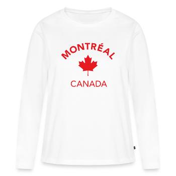 MONTREAL CANADA - Women's Premium Organic Long Sleeve Shirt - white - Front - Julia (174cm)