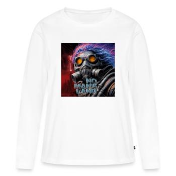 Mutant Cyberpunk - T-shirt manches longues Premium bio Femme - blanc - Devant - Julia (174cm)