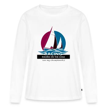 Segelboot Rennen - Frauen Premium Bio Langarmshirt - Weiß - Vorne - Julia (174cm)