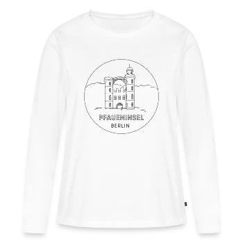 Île aux paons, Berlin - T-shirt manches longues Premium bio Femme - blanc - Devant - Julia (174cm)