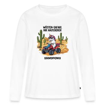 Desert Unicorn - Women's Premium Organic Long Sleeve Shirt - white - Front - Julia (174cm)