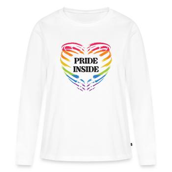 LGBT Pride Month - Pride Inside - Women's Premium Organic Long Sleeve Shirt - white - Front - Julia (174cm)