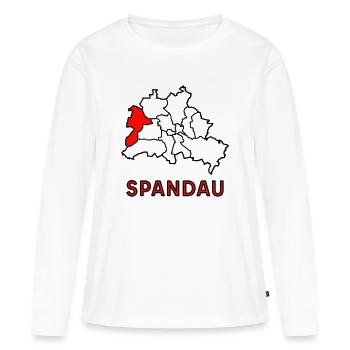 SPANDAU, Stadtteil von Berlin - Frauen Premium Bio Langarmshirt - Weiß - Vorne - Julia (174cm)