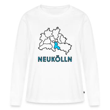 NEUKÖLLN, un quartier de Berlin - T-shirt manches longues Premium bio Femme - blanc - Devant - Julia (174cm)