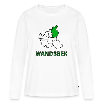 Wandsbek, un quartier de Hambourg - T-shirt manches longues Premium bio Femme - blanc - Devant - Julia (174cm)
