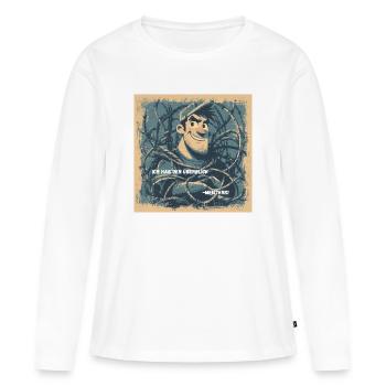 Morgens unter Hochspannung - Frauen Premium Bio Langarmshirt - Weiß - Vorne - Julia (174cm)