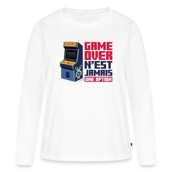 Galactic Blasters par Helfspawn - T-shirt manches longues Premium bio Femme - blanc - Devant - Julia (174cm)