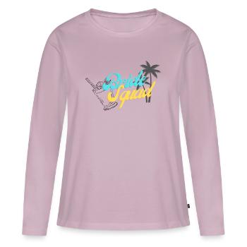 Braut Squad Tropischer Sonnenuntergang Design - Frauen Premium Bio Langarmshirt - Altrosa - Vorne - Julia (174cm)