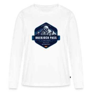 Oberjochpass , Bayern, Deutschland - Frauen Premium Bio Langarmshirt - Weiß - Vorne - Julia (174cm)