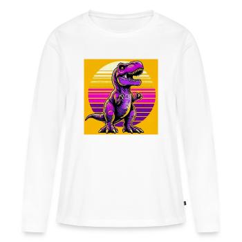 dinosaur - Women's Premium Organic Long Sleeve Shirt - white - Front - Julia (174cm)