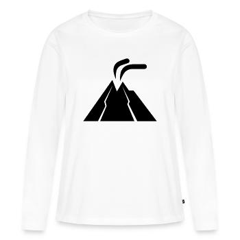 Vulkan - Frauen Premium Bio Langarmshirt - Weiß - Vorne - Julia (174cm)