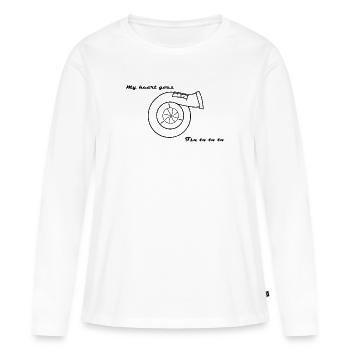 Turbo _25_August_2025_ - T-shirt manches longues Premium bio Femme - blanc - Devant - Julia (174cm)
