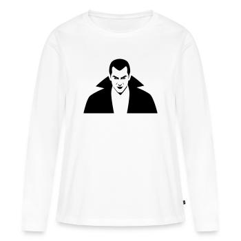 Vampire Illustration - T-shirt manches longues Premium bio Femme - blanc - Devant - Julia (174cm)