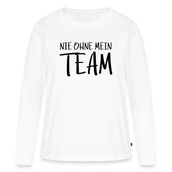 Mon équipe - T-shirt manches longues Premium bio Femme - blanc - Devant - Julia (174cm)