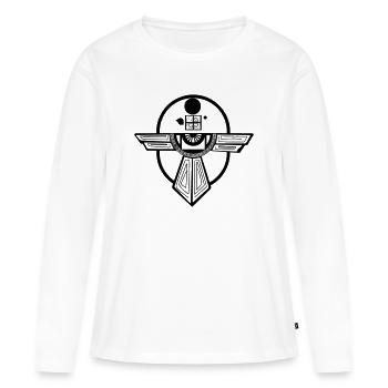 Uraltes Donnervogel-Totem-Design - Frauen Premium Bio Langarmshirt - Weiß - Vorne - Julia (174cm)