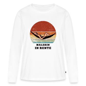 pension painter pensioner retirement varnisher - Women's Premium Organic Long Sleeve Shirt - white - Front - Julia (174cm)