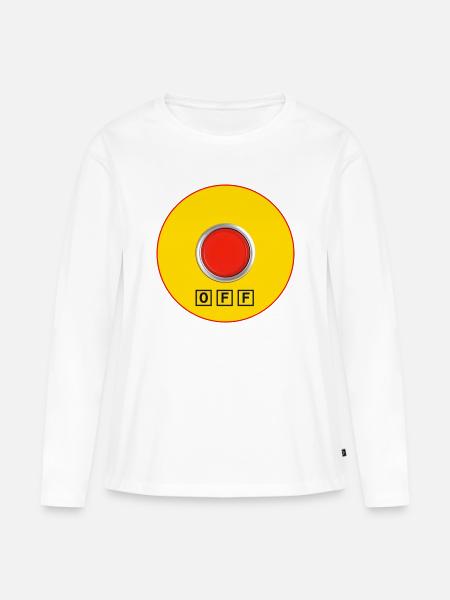 Stopp bei Logorrhoe - Frauen Premium Bio Langarmshirt - Weiß