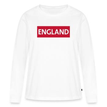 England London Stadtbild Illustration - Frauen Premium Bio Langarmshirt - Weiß - Vorne - Julia (174cm)