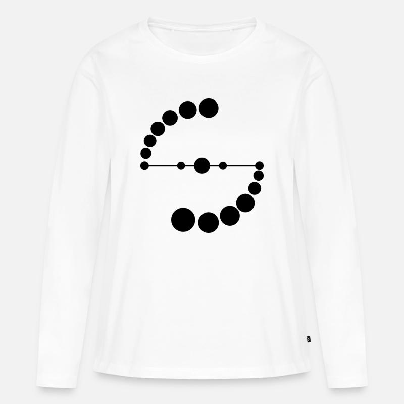 Kosmische DNA-Spirale - Frauen Premium Bio Langarmshirt - Weiß