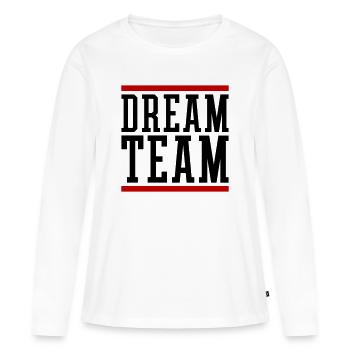 Équipe de rêve - T-shirt manches longues Premium bio Femme - blanc - Devant - Julia (174cm)