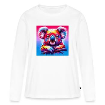 Koala - Frauen Premium Bio Langarmshirt - Weiß - Vorne - Julia (174cm)