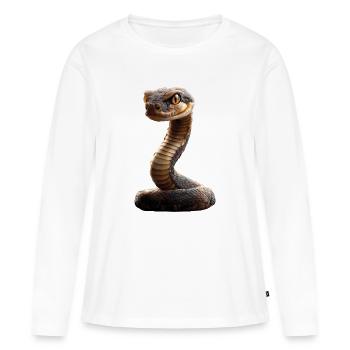 serpent, python, cobra, serpent à sonnettes, serpents - T-shirt manches longues Premium bio Femme - blanc - Devant - Julia (174cm)
