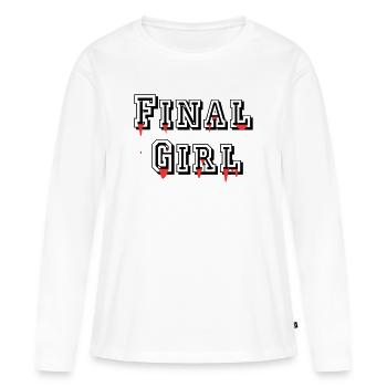 Fille finale - T-shirt manches longues Premium bio Femme - blanc - Devant - Julia (174cm)