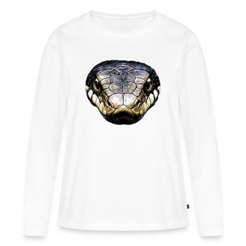 serpent, python, cobra, serpent à sonnettes, serpents - T-shirt manches longues Premium bio Femme - blanc - Devant - Julia (174cm)