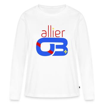Allier 03 - T-shirt manches longues Premium bio Femme - blanc - Devant - Julia (174cm)