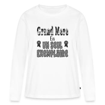 Grandma in a single copy - Women's Premium Organic Long Sleeve Shirt - white - Front - Julia (174cm)