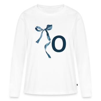 Monogramm oder Geschenkidee - Frauen Premium Bio Langarmshirt - Weiß - Vorne - Julia (174cm)