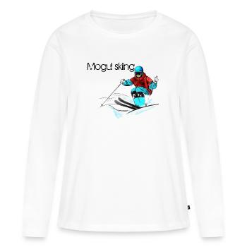Ski de bosses - T-shirt manches longues Premium bio Femme - blanc - Devant - Julia (174cm)