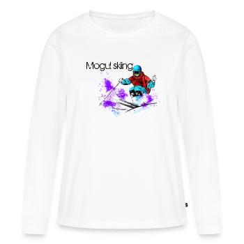 Ski de bosses - T-shirt manches longues Premium bio Femme - blanc - Devant - Julia (174cm)